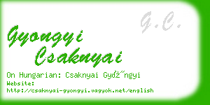 gyongyi csaknyai business card
